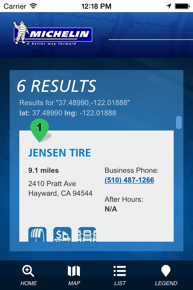 MICHELIN® Truck Tires Dealer Locator screenshot 3