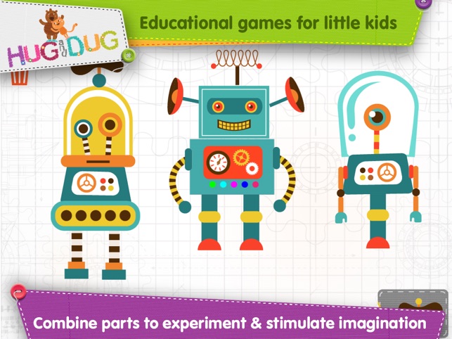 HugDug Robots - Little kids and toddlers build amazing robot(圖3)-速報App