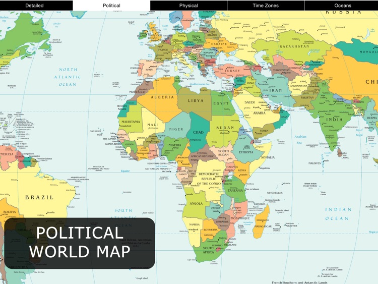 World Map for iPad FREE