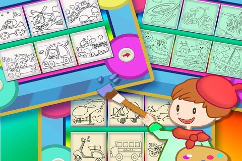 Colouring Book 23 - Making the car ship and plane colorful screenshot 3