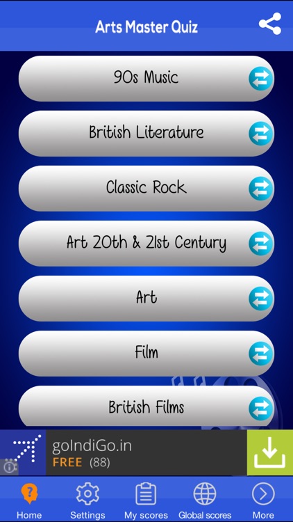 Arts Master Quiz - Movies, Music, Arts and Literature Trivia