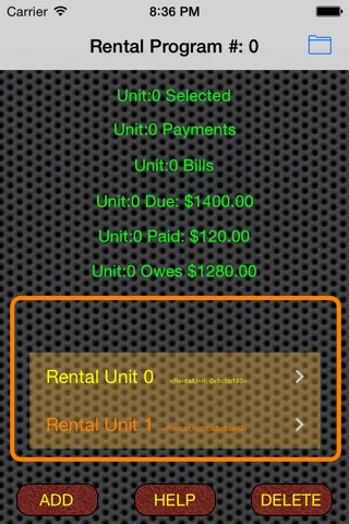 iRental screenshot 2