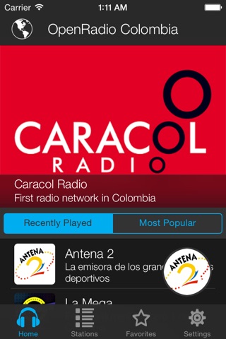 OpenRadio: Radio in USA - UK - Mexico - Argentina - Colombia - Ecuador screenshot 2