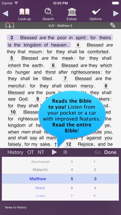 Touch Bible HD - KJV + Strongs Concordance, Offline Bible & Lexicons
