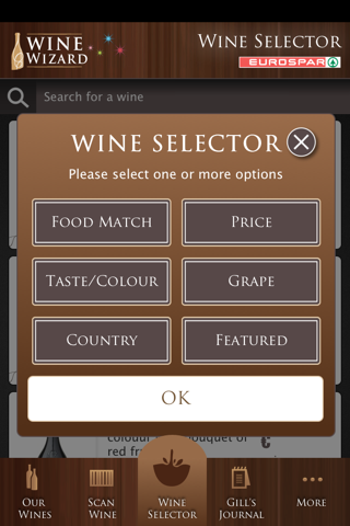 Eurospar Wine Wizard screenshot 2