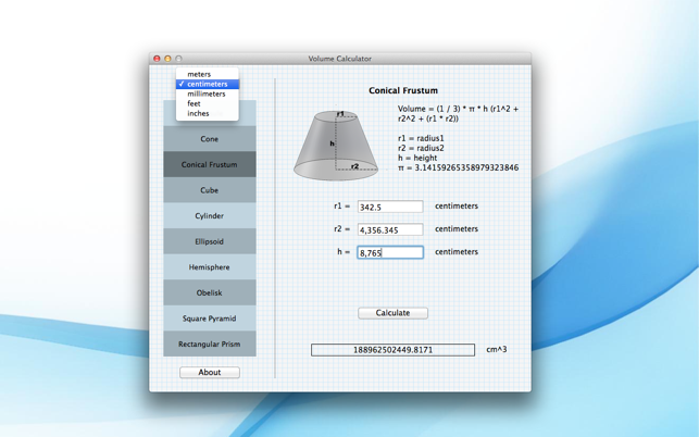 Volume Calculator