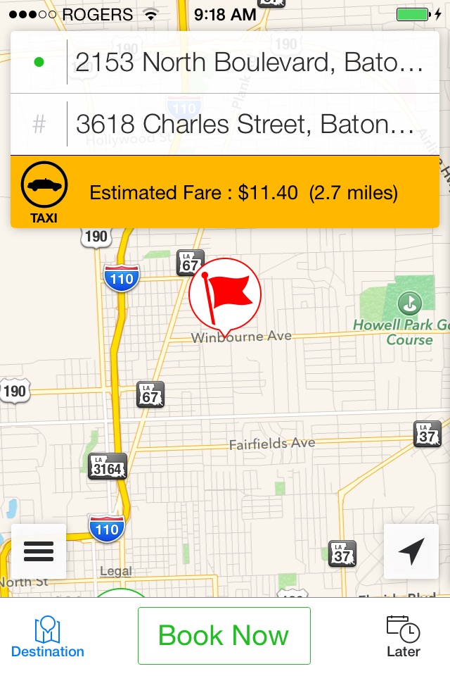 Yellow Cab Baton Rouge screenshot 3