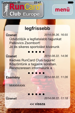 RunCard screenshot 2