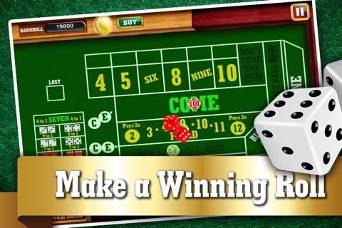 Monte Carlo Craps FREE - Addicting Gambler's Casino Table Dice Game screenshot 3