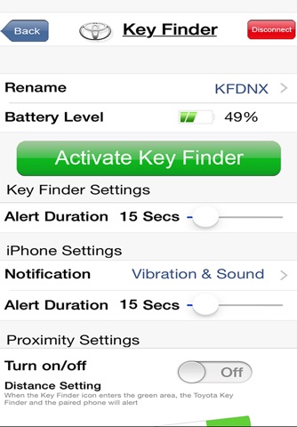 Toyota Key Finder screenshot 2