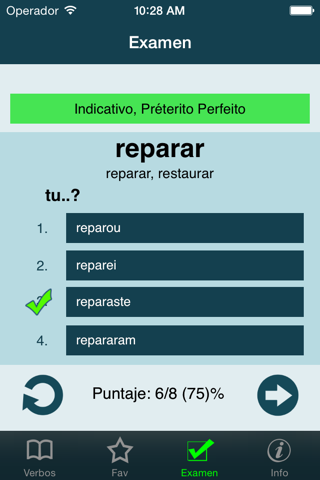 Portuguese Verbs + screenshot 4