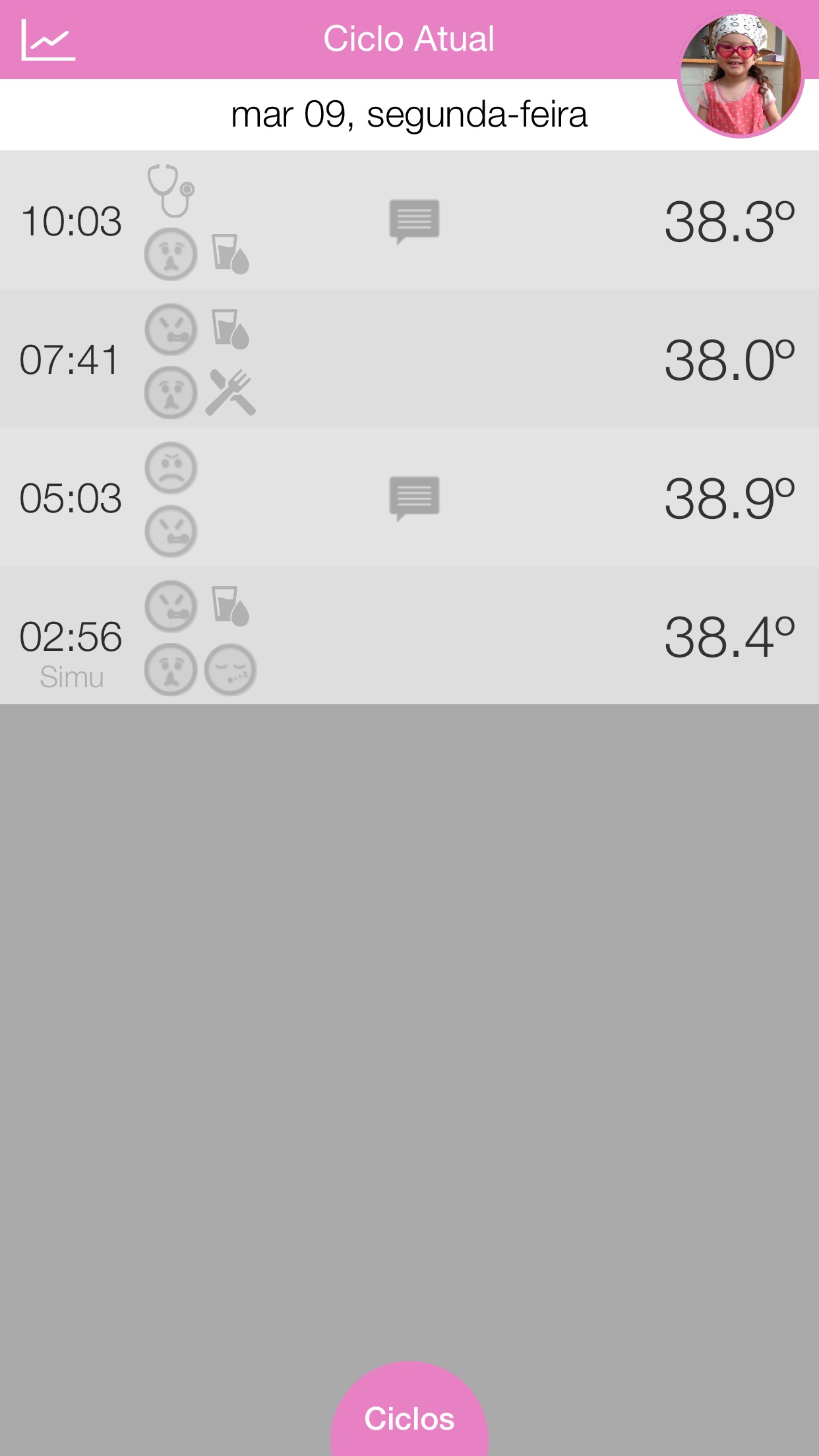 Screenshot do app Fever Notes