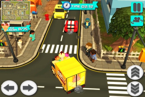 Blocky Candy Ice-Cream Truck Delivery screenshot 4