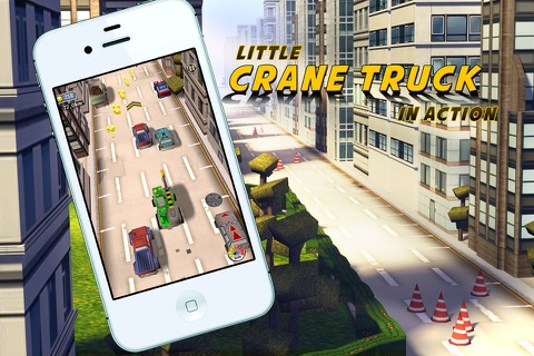 Little Crane Truck in Action Gold: 3D Fun Cartoonish Driving Adventure for Kids with Cute Graphics screenshot 2