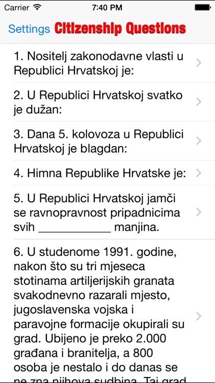 Croatian Citizenship Test screenshot-0