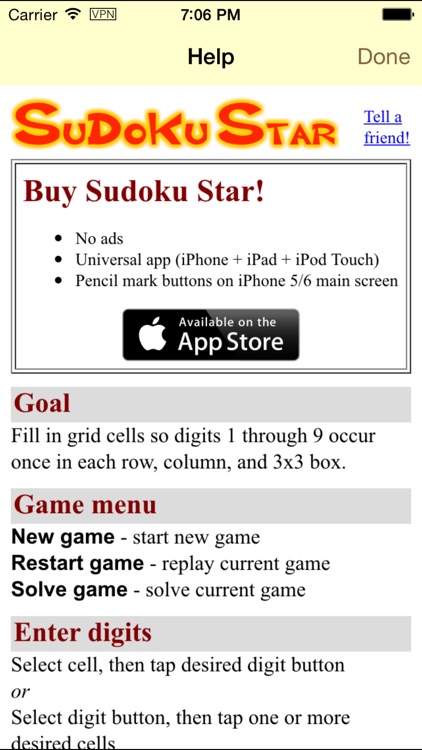 Sudoku Star - Free screenshot-4