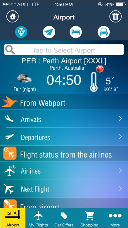 Perth Airport (PER) Flight Tracker Radar