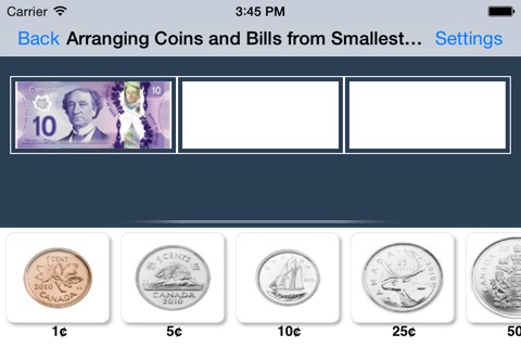 Arranging Coins and Bills CAD screenshot 3
