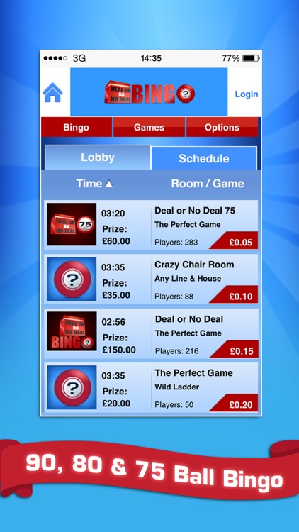 Deal or No Deal Bingo