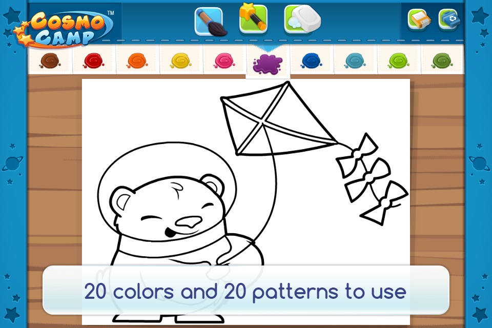 CosmoCamp: Coloring Book Game App for Toddlers and Preschoolers screenshot 4