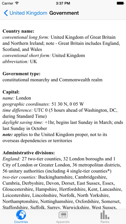 World Factbook Info Free