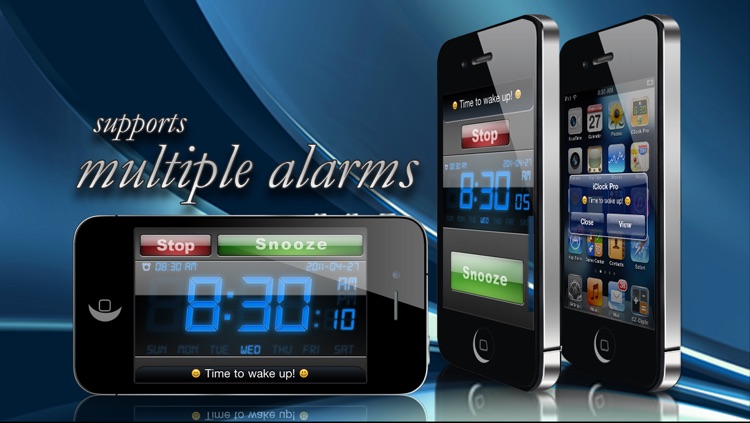 Alarm Clock Xtrm Wake & Rise Pro HD Free - Weather + Music Player