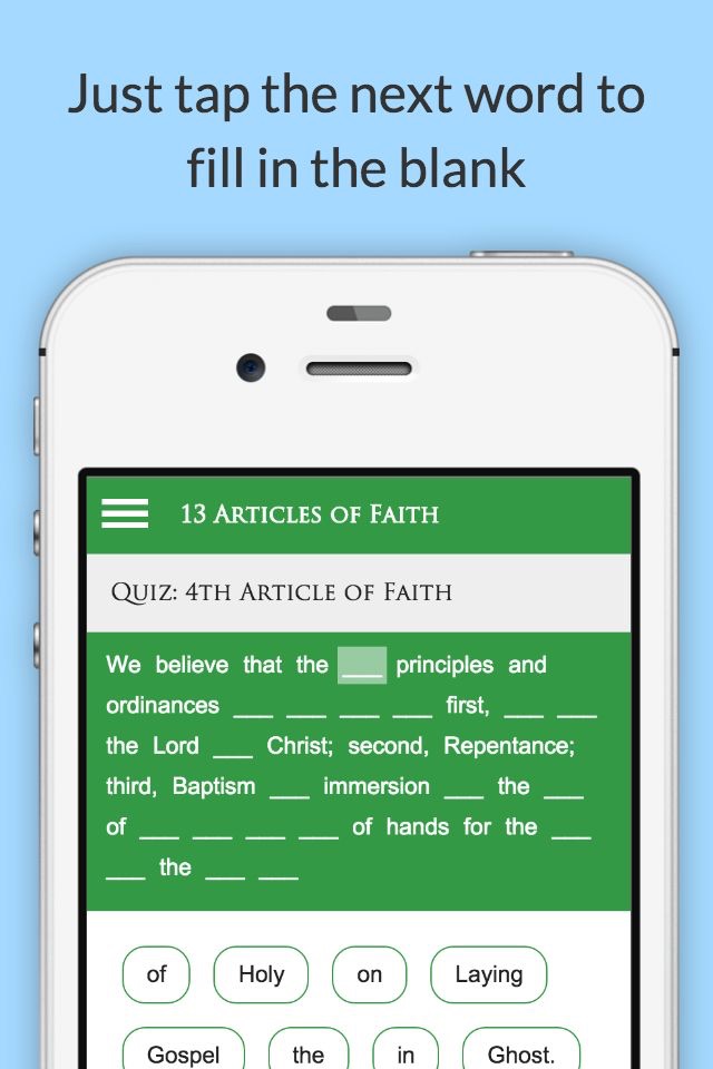 LDS Articles of Faith screenshot 2