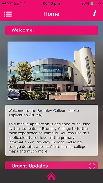 Bromley College Mobile Application