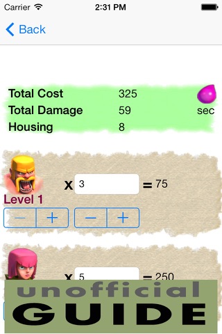 Calculator - for Clash of Clans screenshot 2