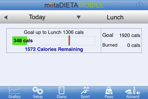 Mètadieta Mobile - Calcolo Calorie e Gestione Dieta screenshot 2