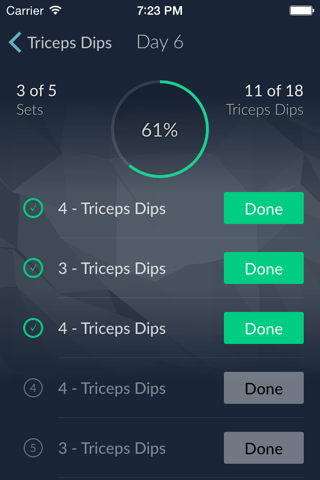 Triceps Dips - 30 Days Workout Plan screenshot 2