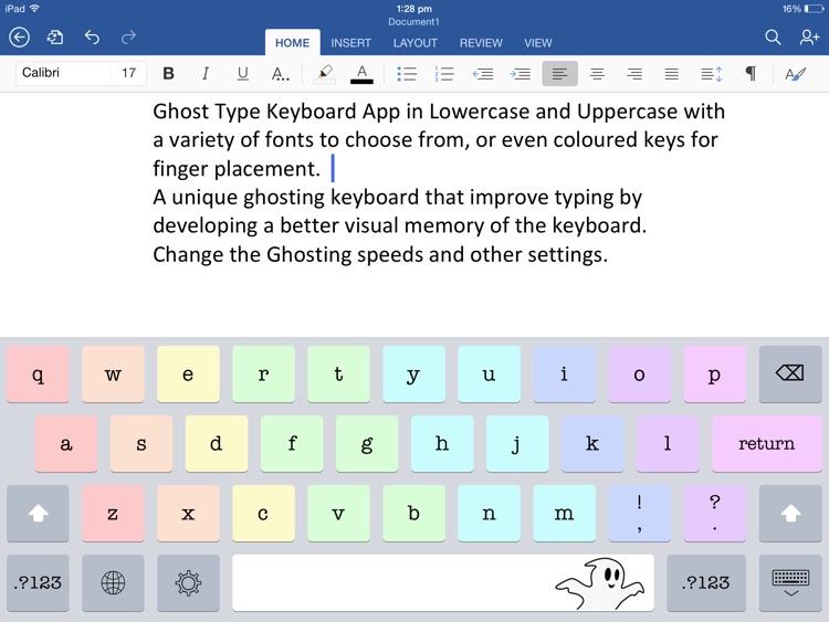 Ghost Keys Keyboard - Typing Tutor