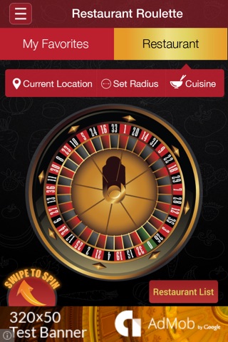 Restaurants Roulette screenshot 2