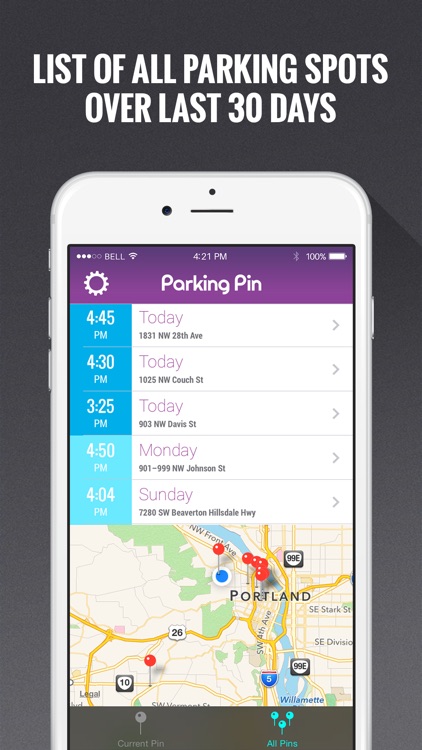 Parking Pin™ - Automatic GPS Parking Spot Tracker with Map & Meter