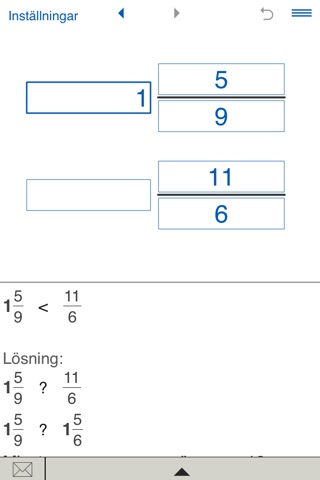 Compare fractions calculator screenshot 2