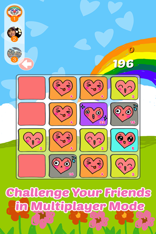 2048 Loving You: Slide The Heart Numbers Puzzle Game For Couples screenshot 2