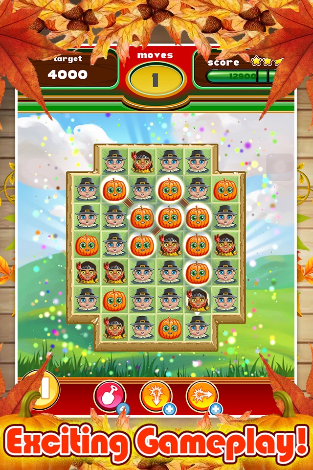 Thanksgiving Match 3 Fall Puzzle Game FREE screenshot 4