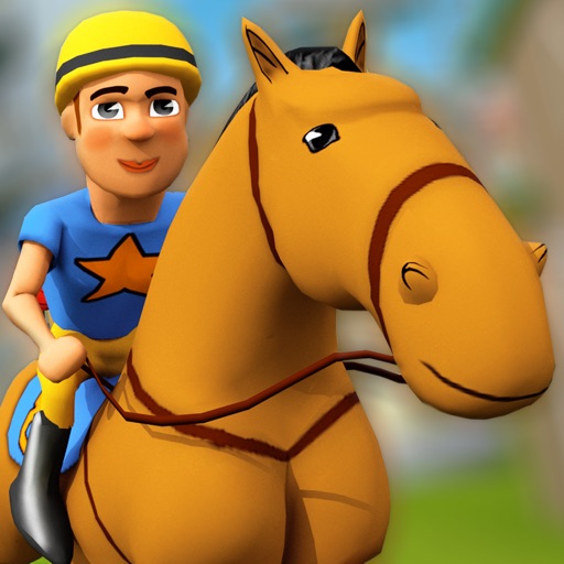 Cartoon Horse Riding Free - Horsemanship Equestrian Race Game iOS App