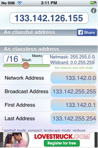 IPv4 Address Calculator lite screenshot 3