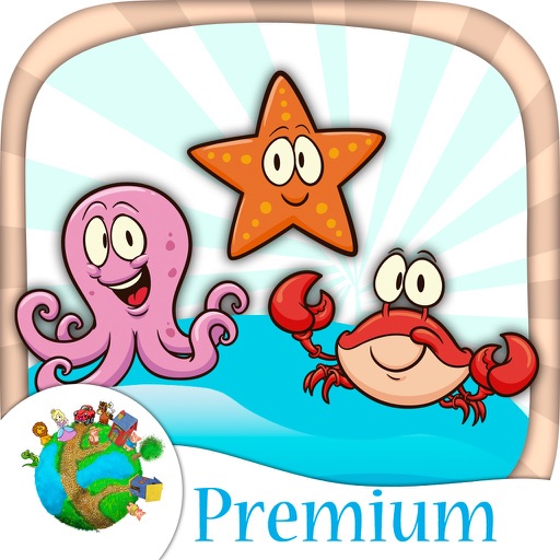 Color aquatic and sea animals - coloring books-Premium