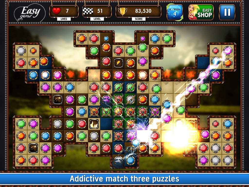 Easy Gems Free: Amazing Match 3 Puzzle screenshot 3