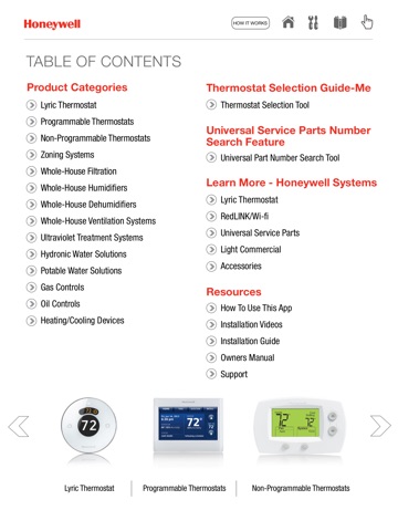 Honeywell Residential Product Guide screenshot 2