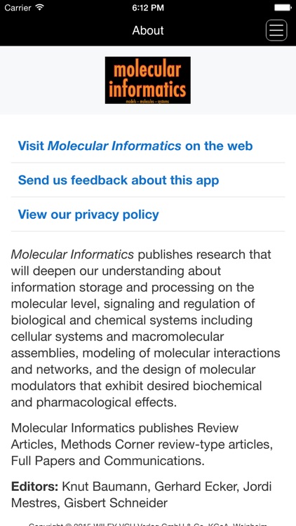 Molecular Informatics