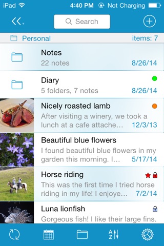 RainbowNote Lite: notebook/diary with photo calendar screenshot 3