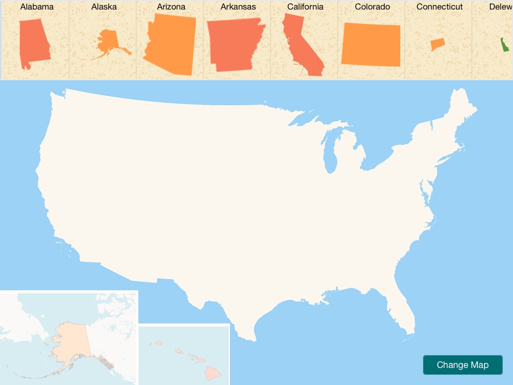 USA Map Puzzle - Map the States screenshot 3