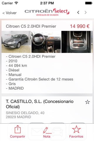 Ocasiones Citroën Select España screenshot 2