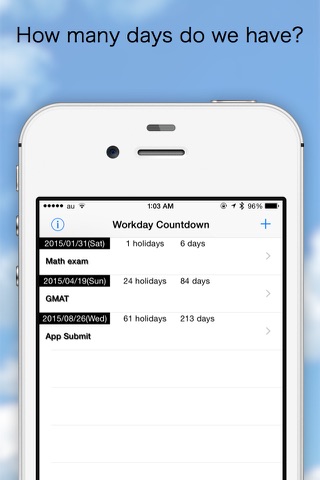 Workday Countdown - náhled