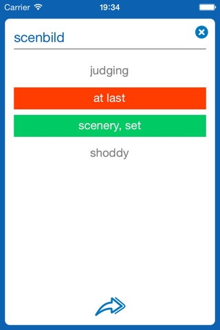 Swedish−English dictionary screenshot 4