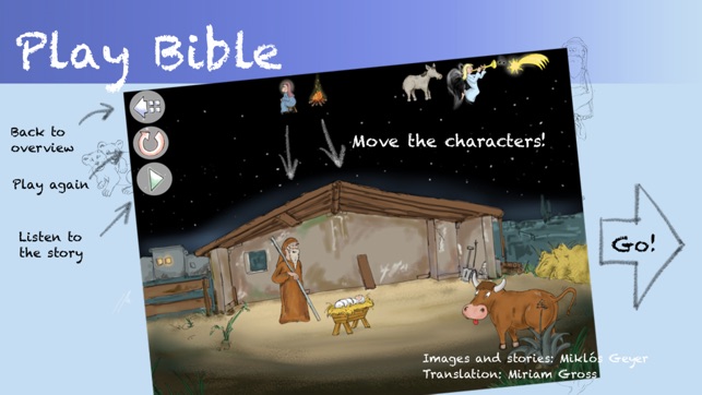 Play Bible - arrange bible scenes and li