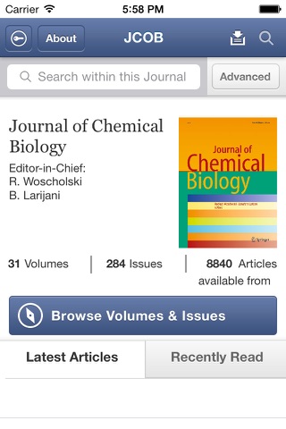 Journal of Chemical Biology screenshot 2